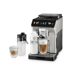De'Longhi ECAM 450.55.S ELETTA EXPLORE Kaffeevollautomat (Kegelmahlwerk, Silber, TFT Touch Display, 300 g Bohnenbehälter, 1,8 l Wassertank, Milchbehälter, einstellbarer Mahlgrad)