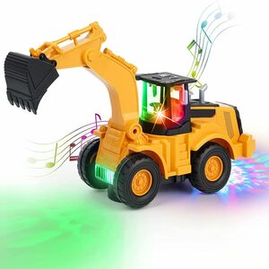 Fortunesn Spielzeug-Bagger »Bagger Spielzeug, Automatisches Gehen mit Sound und Licht Fahrzeug Baustellenfahrzeuge, Auto Kinderspielzeug Bagger mit Lichtern und Mehrfacher Musik für Kinder 3 4
