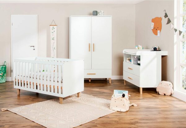 Bild 1 von Lüttenhütt Babyzimmer-Komplettset »Sparset 'Aika' 3-teilig«, (Spar-Set), Bett, Kleiderschrank und Wickelkommode