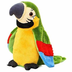 BEARSU Plüschfigur »Elektrische Sprechender Papagei Spielzeug Plüschvogel Vogel für Kinder« (1-St)