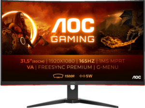 AOC C32G2AE/BK 31,5 Zoll Full-HD Gaming Monitor (1 ms Reaktionszeit, 165 Hz)