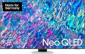 Samsung GQ85QN85BAT QLED-Fernseher (214 cm/85 Zoll, 4K Ultra HD, Smart-TV, Google TV, Quantum Matrix Technologie mit Neo Quantum Prozessor 4K, Quantum HDR 1500, Supreme UHD Dimming)