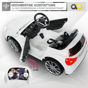 Actionbikes Motors Elektro-Kinderauto »Kinder Elektro Auto Mercedes GLA 45 AMG mit Fernbedienung«, Belastbarkeit 30 kg, Spielzeug - elektrisches Fahrzeug ab 3 Jahre - Bremsautomatik - MP3