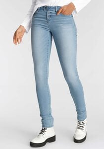 Arizona Skinny-fit-Jeans High Waist mit trendiger Knopfleiste