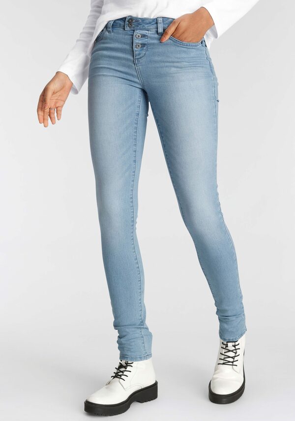 Bild 1 von Arizona Skinny-fit-Jeans High Waist mit trendiger Knopfleiste