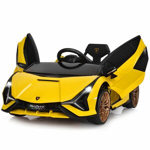 COSTWAY Elektro-Kinderauto »Lamborghini 12V Elektroauto, Kinderfahrzeug«, mit MP3, Radio, Musik & LED, 3-5km/h