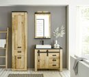 Bild 2 von Premium collection by Home affaire Badmöbel-Set »SHERWOOD«, (3-St), in modernem Holz Dekor, mit Scheunentorbeschlag aus Metall, mit Apothekergriffen aus Metall