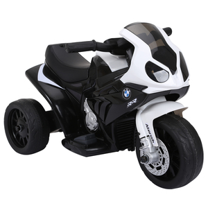HOMCOM Elektro Kindermotorrad Kinderfahrzeug Lizensiert von BMW S1000RR Elektro-Dreirad mit Akku Sta