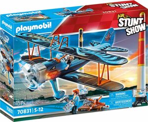 Playmobil® Konstruktions-Spielset »Doppeldecker "Phönix" (70831), Air Stuntshow«, (45 St), mit Soundeffekten; Made in Germany