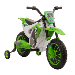 HOMCOM Elektromotorrad Kindermotorrad Kinderfahrzeug Elektrofahrzeug mit 2 abnehmbaren Stützrädern f