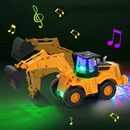 Bild 2 von Fortunesn Spielzeug-Bagger »Bagger Spielzeug, Automatisches Gehen mit Sound und Licht Fahrzeug Baustellenfahrzeuge, Auto Kinderspielzeug Bagger mit Lichtern und Mehrfacher Musik für Kinder 3 4