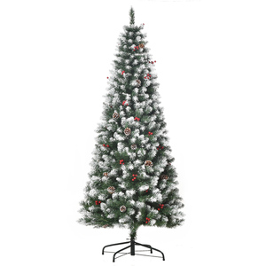 HOMCOM künstlicher Weihnachtsbaum mit 618 Astspitzen 180 cm Christbaum einfacher Aufbau Tannenbaum P