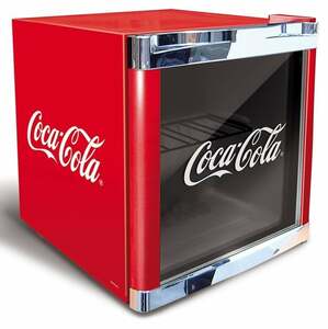 CUBES COOLCUBE Coca Cola Getränkekühlschrank (F, freistehend, Nutzinhalt 48 l, Höhe 51 cm, Breite 43 cm, Thermostat manuell regulierbar, Coca Cola)