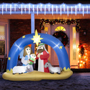 Bild 2 von HOMCOM Aufblasbarer Weihnachtsbogen Bibel-Bogen von Jesus' Geburt 1,57 m Weihnachtsdeko mit LED Weih