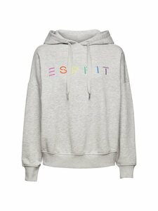 Esprit Sweatshirt »Melierter Hoodie mit bunter Logo-Stickerei« (1-tlg)