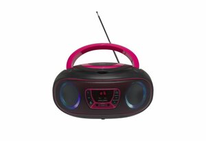 Denver »TCL-212BT Pink« Audio-System (UKW Radio, Bluetooth, USB, AUX-IN, Kopfhörerausgang und LED Partylicht)