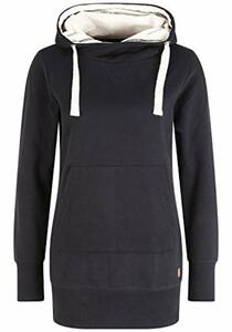 OXMO Jenny Damen Kapuzenpullover Hoodie Pullover mit Kapuze, Größe:XXL, Farbe:Black (70155)