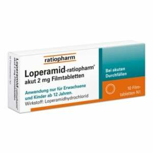 Loperamid ratiopharm akut 2 mg 10  St