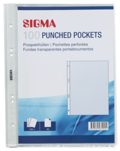 SIGMA Prospekthüllen, DIN A5, transparent, 100 Stück