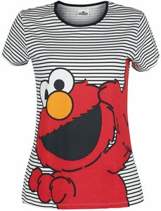 Sesamstraße Elmo T-Shirt schwarz weiß