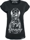 Bild 1 von Black Blood by Gothicana Schwarzes T-Shirt mit Rundhalsausschnitt und Print T-Shirt schwarz