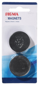 SIGMA Magnet, Ø 38 mm, schwarz, 2 Stück