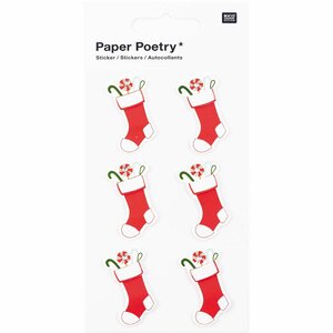 Paper Poetry 3D Sticker Weihnachtssocken