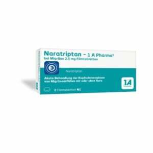 Naratriptan-1 A Pharma bei Migräne 2,5 mg 2  St