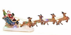 KONSTSMIDE LED Dekofigur »Weihnachtsmann im Schlitten mit Rentieren«, Höhe ca. 14 cm