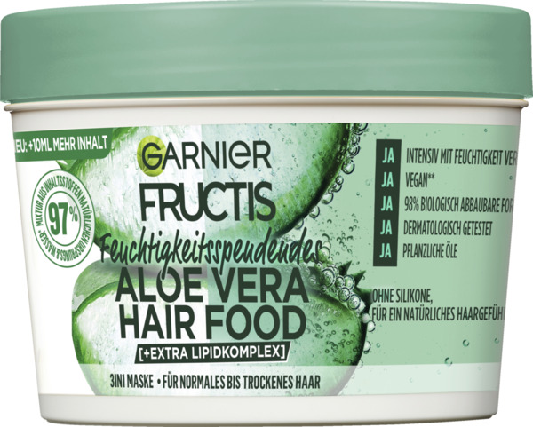 Bild 1 von Garnier Fructis Feuchtigkeitsspendendes Aloe Vera Hair Food 3in1 Maske