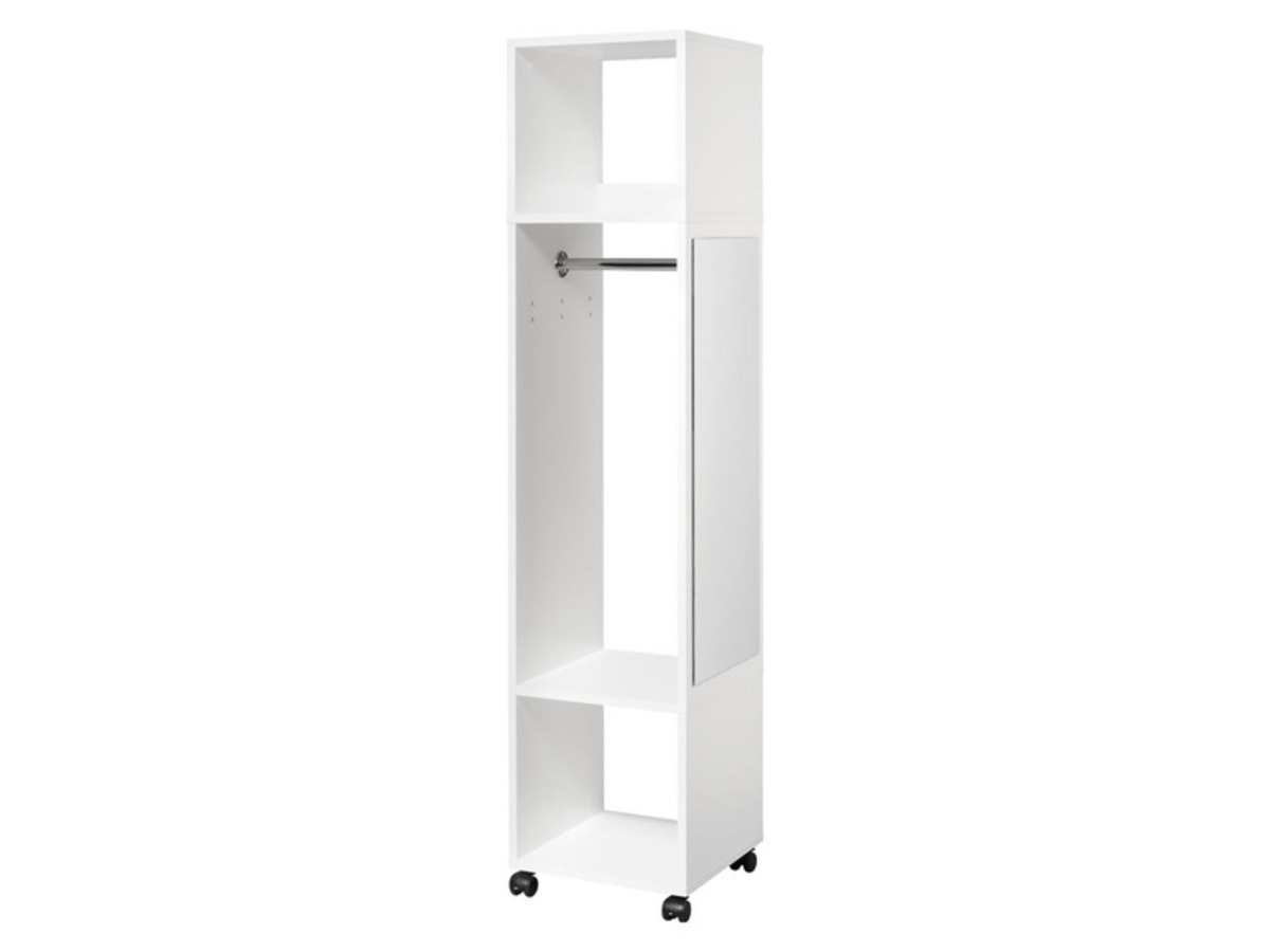 Bild 1 von LIVARNO home Garderobenschrank mit Spiegel, mattweiß