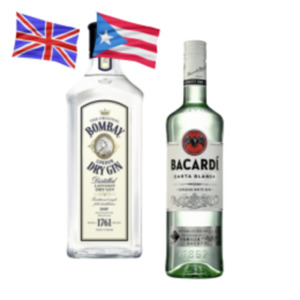 Bacardi Carta Blanca, Razz oder Bombay London Dry Gin