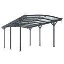 Bild 1 von Juskys Carport mit Bogendach 5x3 m – freistehende Überdachung aus Aluminium mit Doppelstegplatten