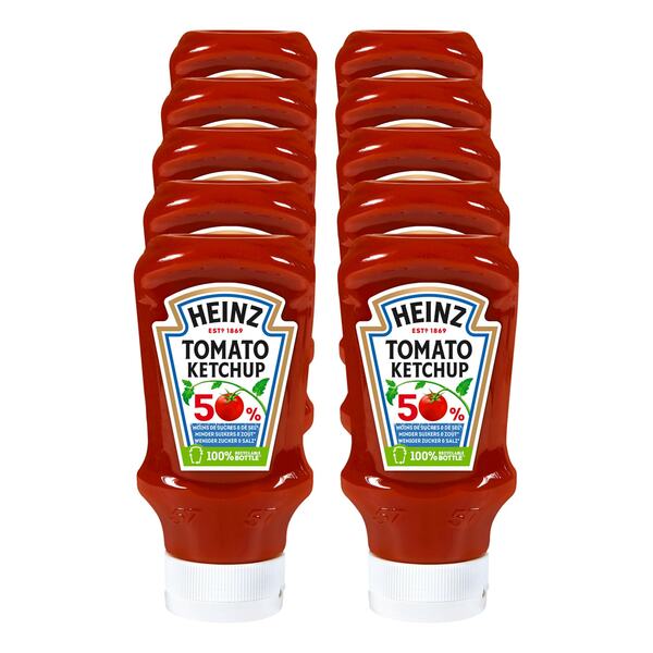 Bild 1 von Heinz Tomato Ketchup 50% weniger Zucker & Salz 500 ml, 10er Pack