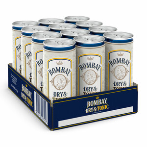 Bombay Original Dry Gin & Tonic 10 % vol 0,25 Liter Dose, 12er Pack