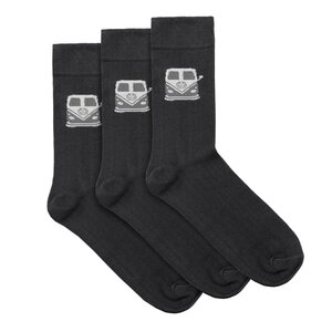 VW Bulli Socken 3er Pack - Gr. 39-42 schwarz