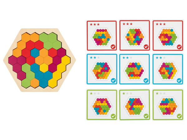 Bild 2 von Playtive Regenbogen Legespiel Blume / Kreis / Tangram / Hexagon