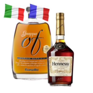 Hennessy Cognac VS oder Bonollo Grappa OF Amarone