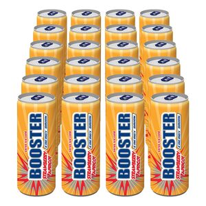 Booster Energy Strawberry-Apricot 0,33 Liter Dose, 24er Pack