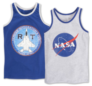 NASA Kinder 2er-Packung Unterhemden