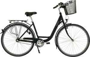 HAWK Bikes Cityrad »HAWK City Wave Premium Plus Black«, 3 Gang, Shimano, Nexus Schaltwerk