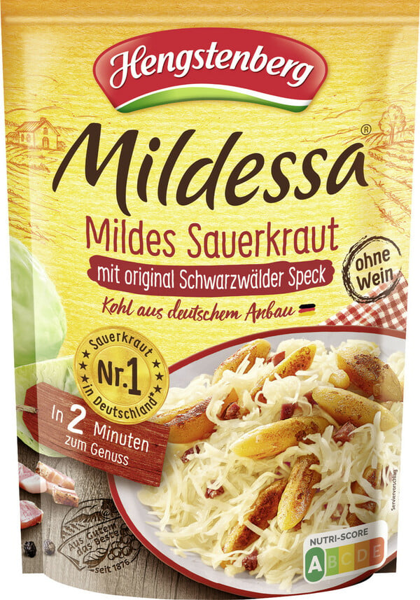 Bild 1 von Hengstenberg Mildessa Mildes Sauerkraut mit original Schwarzwälder Speck 400G