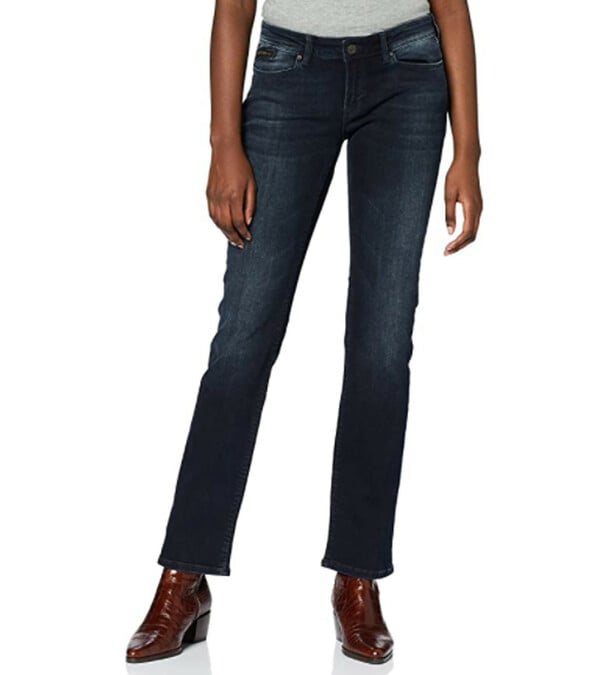 Bild 1 von mavi jeans Olivia Freizeit-Hose zeitlose Jeans für Damen mit leichter Used-Waschung Dunkelblau