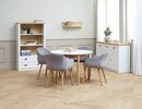 Bild 2 von Esstisch MARSTRAND Ø110/110x200 weiß