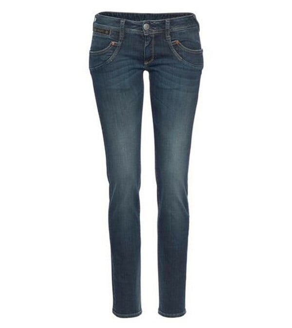 Bild 1 von Herrlicher Piper Slim Fit-Hose stylische Damen Jeans mit zerrissenen Details Dunkelblau
