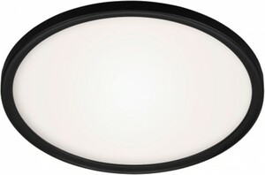 Di-Ka ultraflaches LED Panel Slim Ø 29,3cm schwarz, mit Hintergrundbeleuchtungseffekt