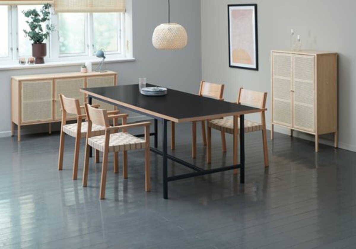 Bild 3 von Esstisch EGUM 90x220 schwarz/eiche