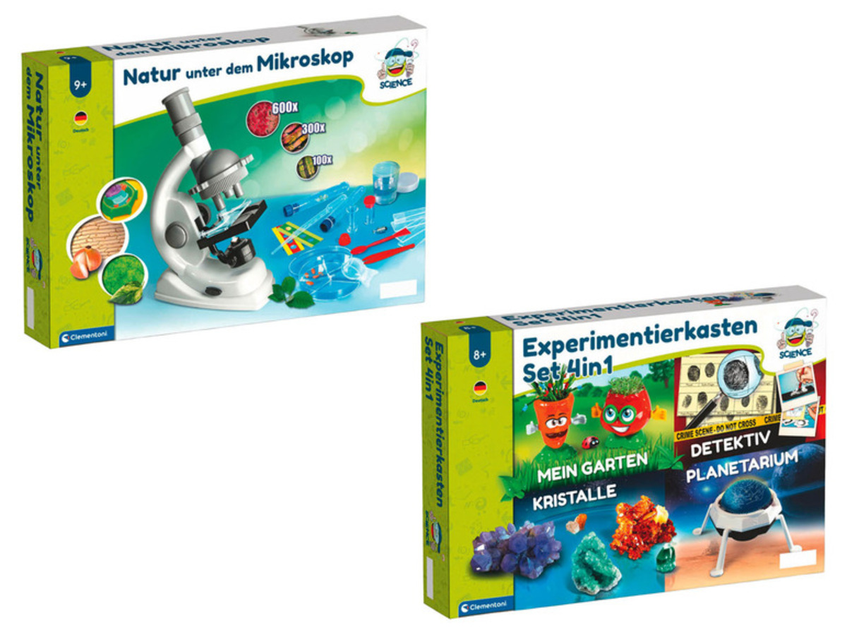 Clementoni ExperimentierkastenSet 4in1 / MikroskopSet von Lidl ansehen!