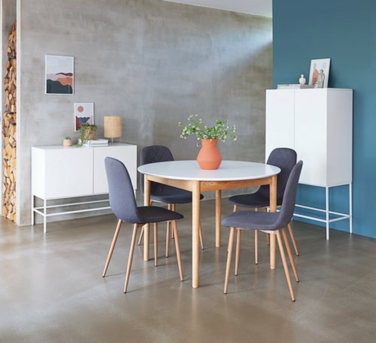 Bild 4 von Esstisch MARSTRAND Ø110/110x200 weiß