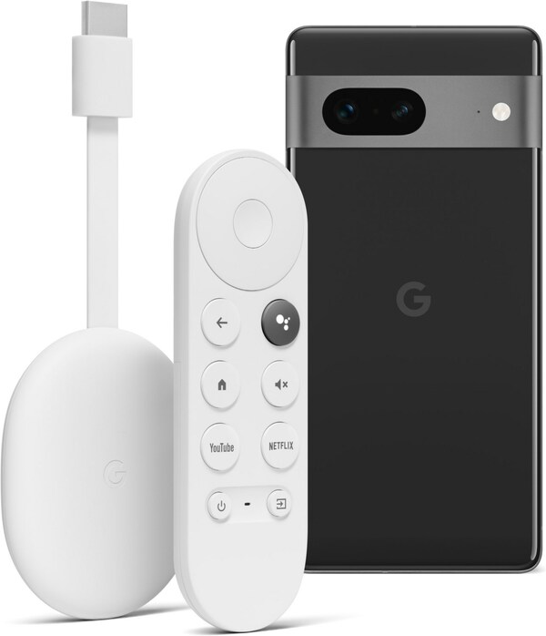 Bild 1 von Pixel 7 (128GB) Smartphone obsidian inkl. Chromecast mit Google TV (HD)